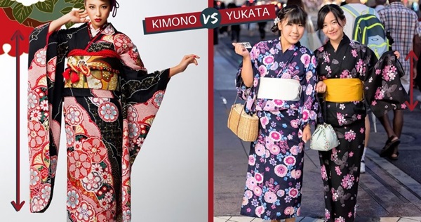 Kimono và Yukata có những nét khác nhau cơ bản