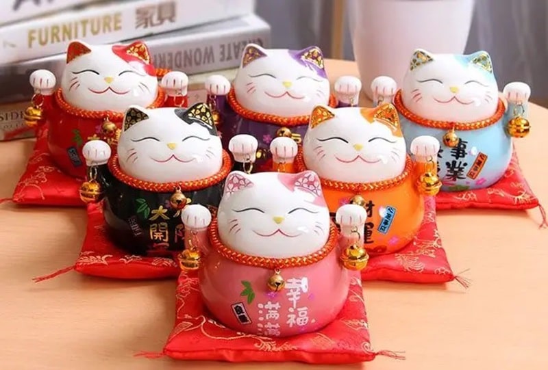 các màu sắc đặc trưng của mèo maneki neko nhật bản
