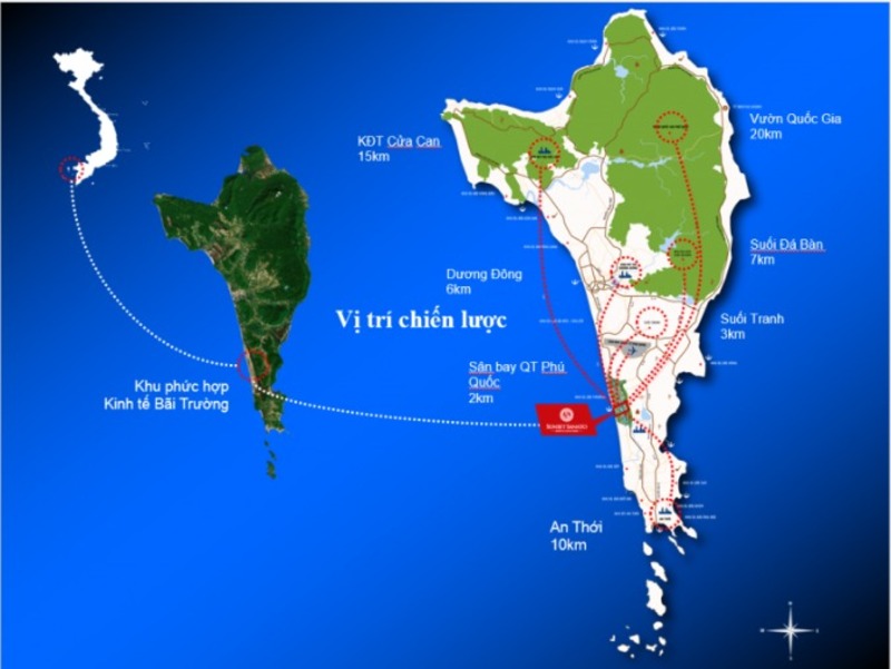 Giới thiệu về đảo Phú Quốc với vị trí địa lý nằm trong vịnh Thái Lan phía Tây Nam Việt Nam