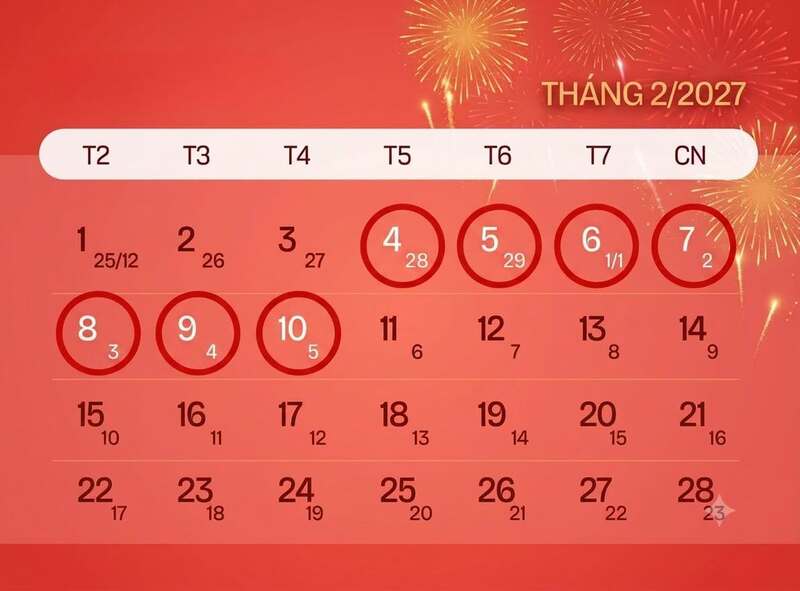 tết âm lịch 2027 sẽ rơi vào ngày 06/02/2027 dương lịch tết âm lịch 2027 sẽ rơi vào ngày 06/02/2027 dương lịch