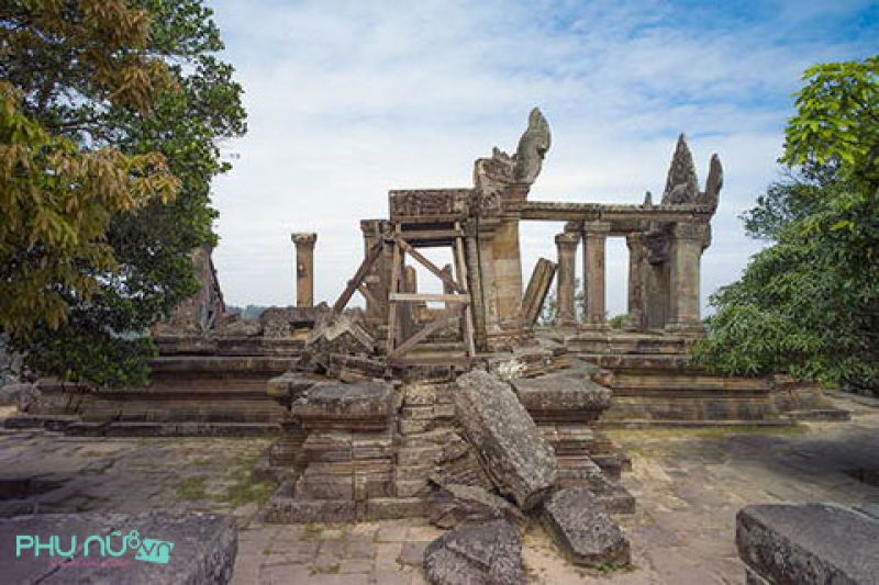 Nhiều nơi trong đền Preah Vihear đã đổ nát