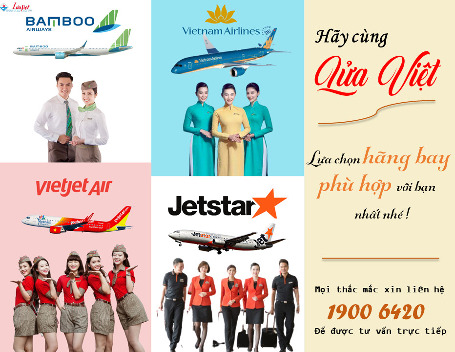 Chi tiết 4 hãng hàng không Việt Nam phổ biến hiện nay